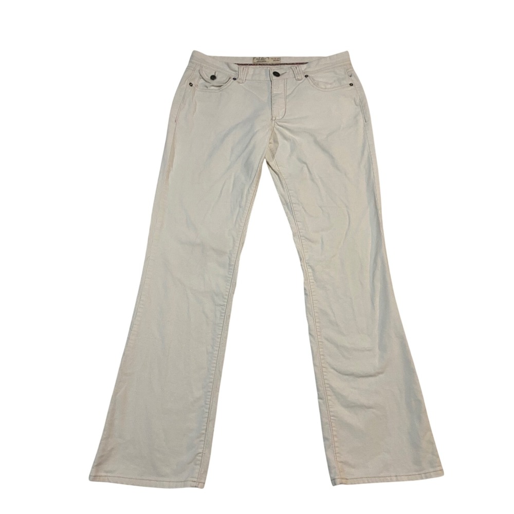 Old Navy Womens Cream Corduroy Pants Mid Rise Bootcut Size 8 Off White BOHO Y2K